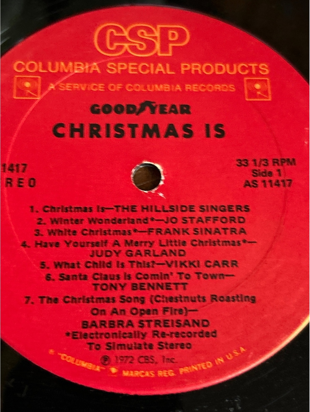 Goodyear Christmas Is Vinyl Record 1972 CBS Inc. Holiday Music Compilation - Picture 2 of 4